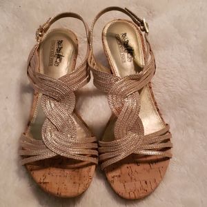 Coach and four low wedge sandals